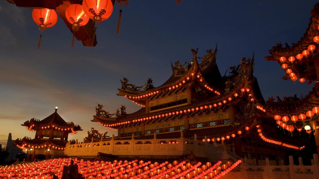 Chinese Temple Evening