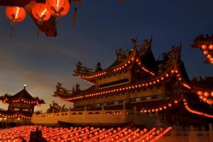 Chinese Temple Evening