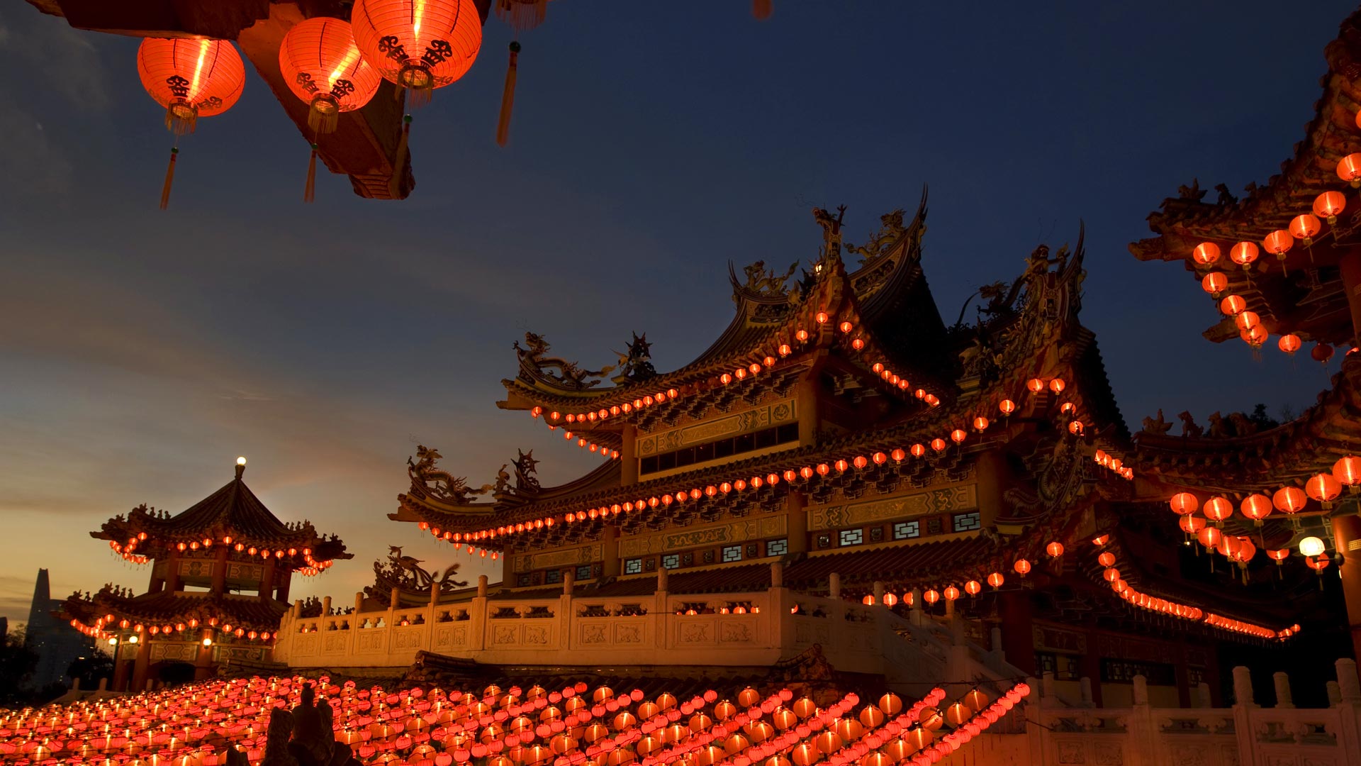 Chinese Temple Evening