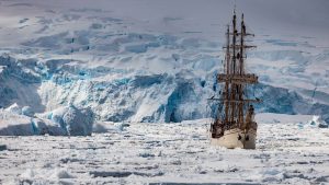 The Europa sails the Penola Strait