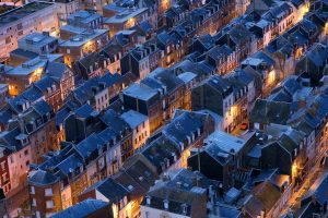 Vue aérienne sur Le Tréport