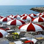 Red White Umbrellas