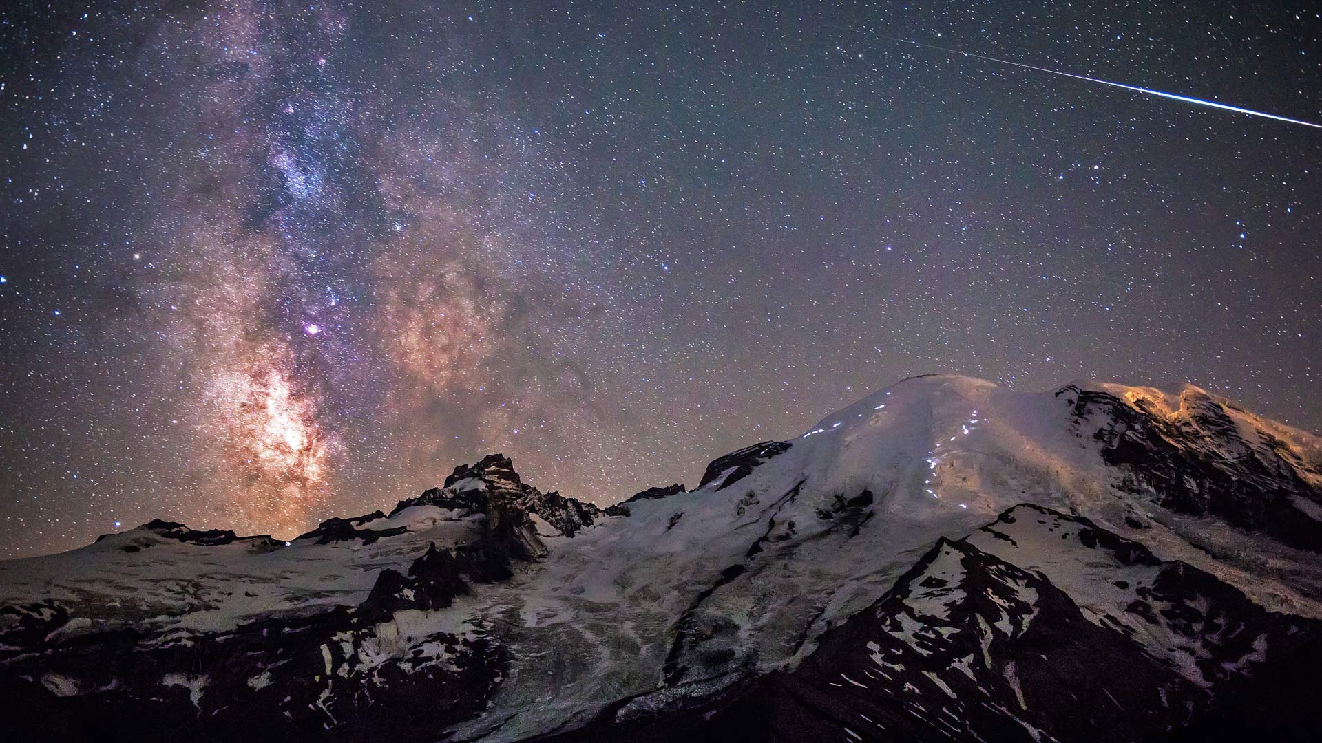 Rainier Milky Way Bing Wallpaper Download