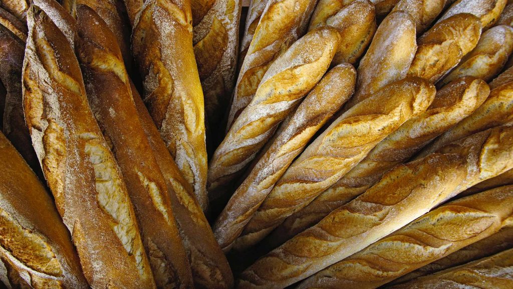 Stack Fresh Baguettes