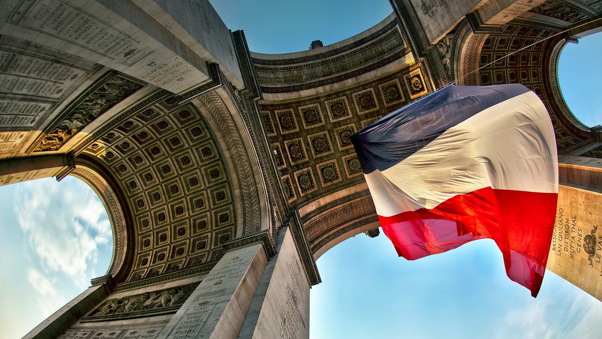 Arc De Triomphe Flag