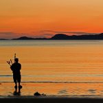 Scotland Highlands Bagpiper