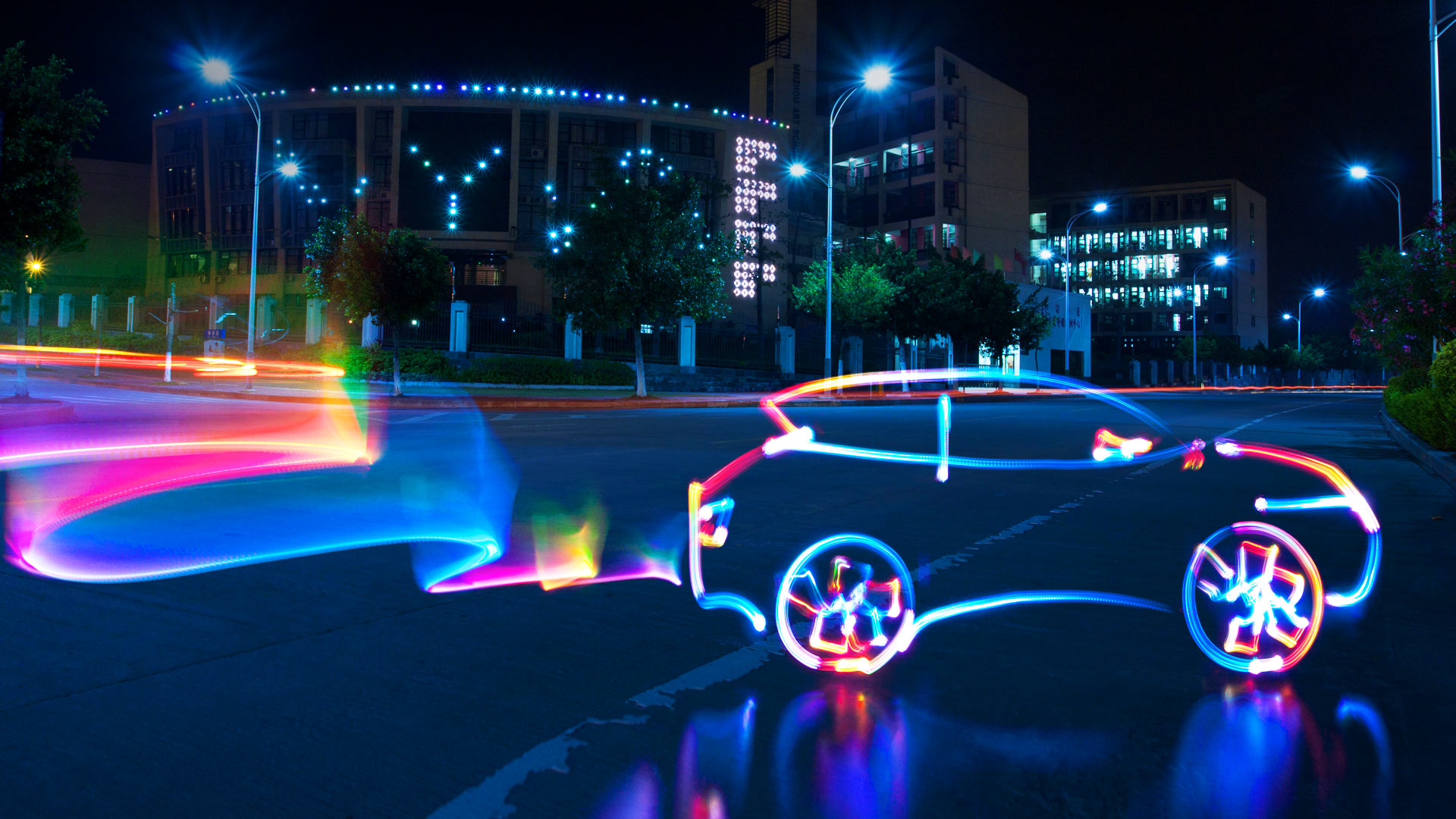 luminated Car Colorful Lights