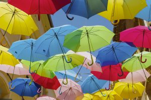 Umbrellas March Beziers