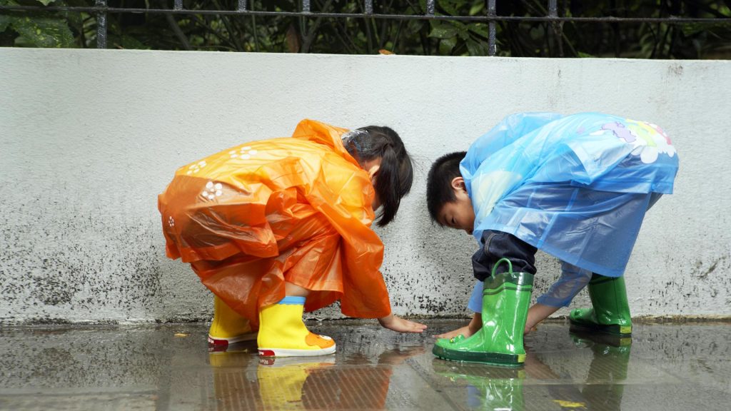 Children In The Rain