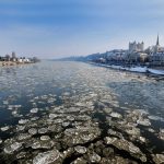 Frozen Loire River