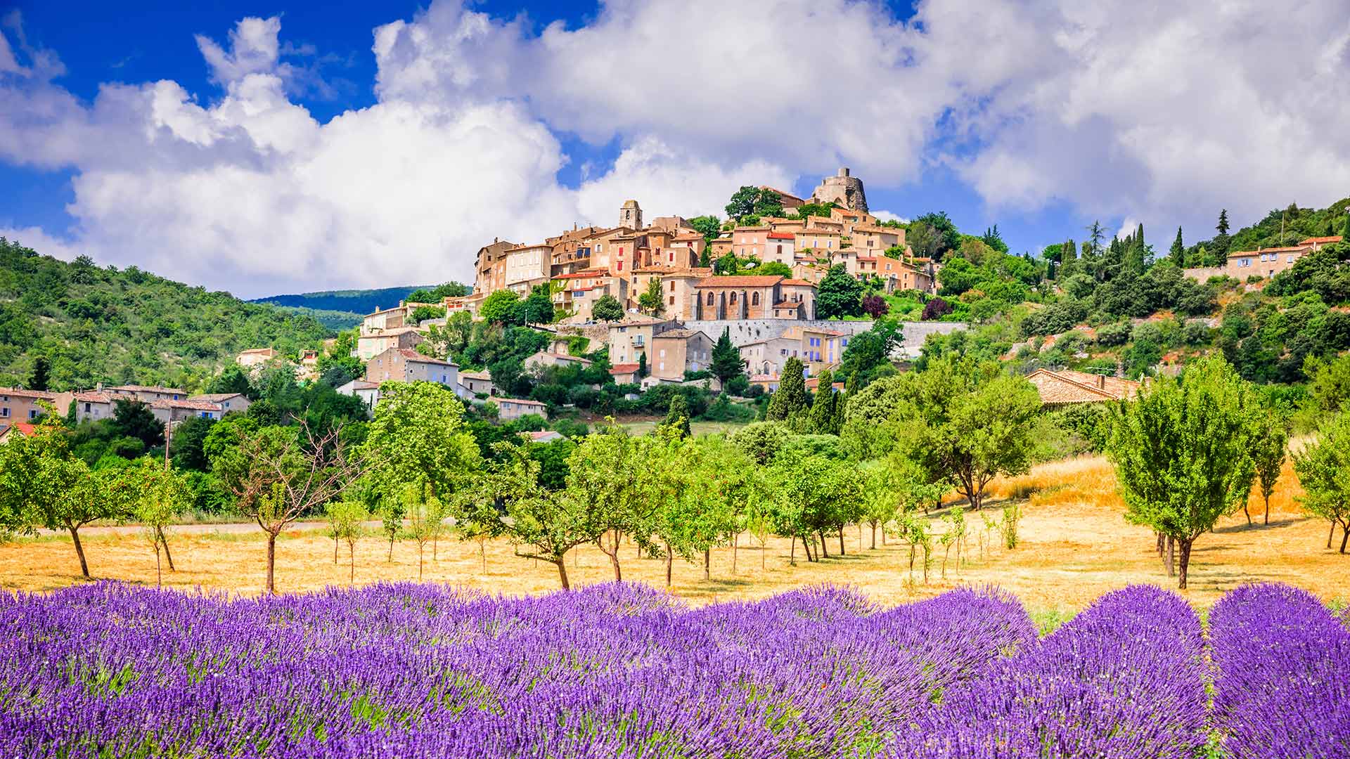 Wallpaper Mural Village of Menton in Provence, France | Muralunique
