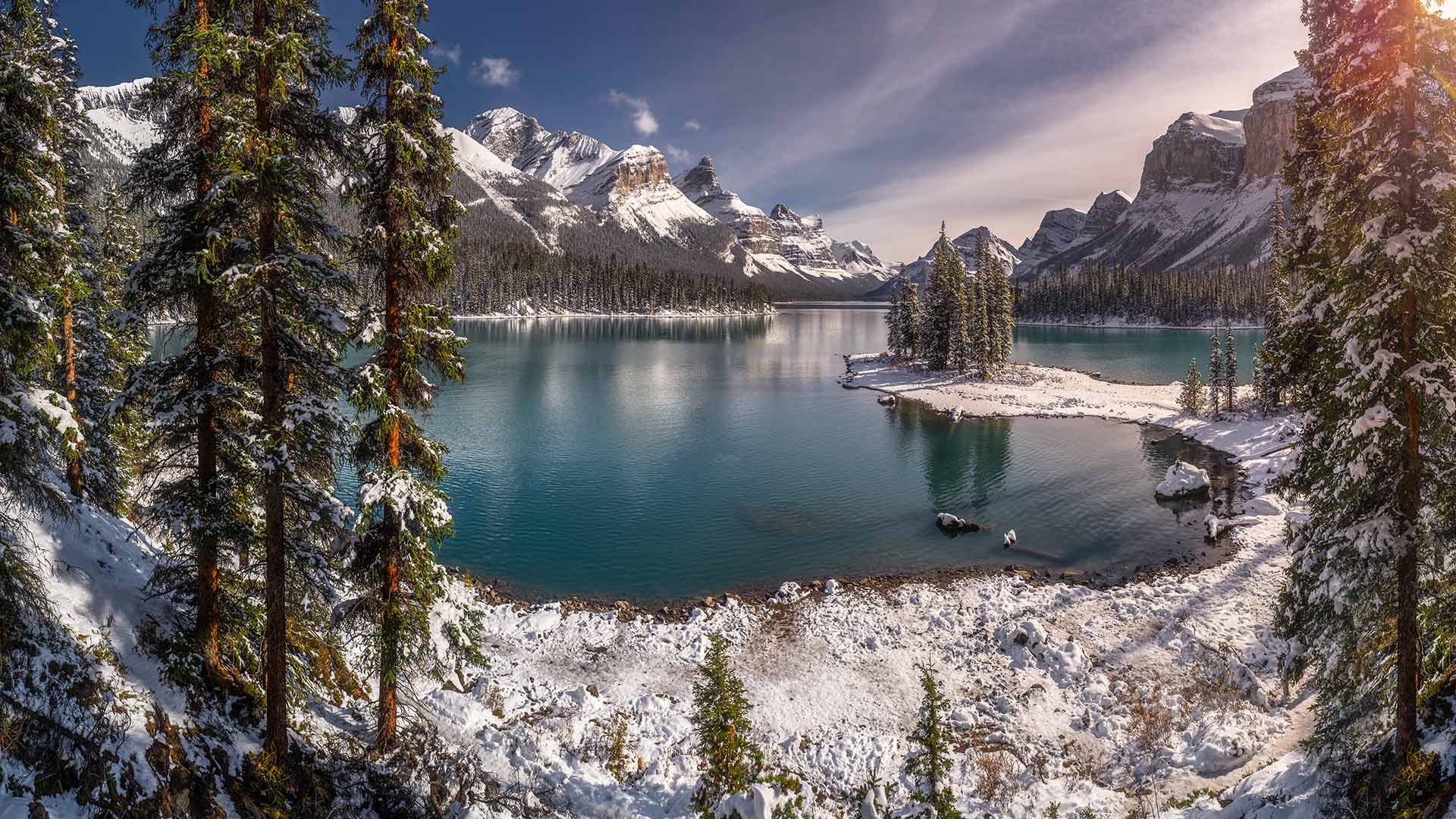 Maligne Winter Bing Wallpaper Download