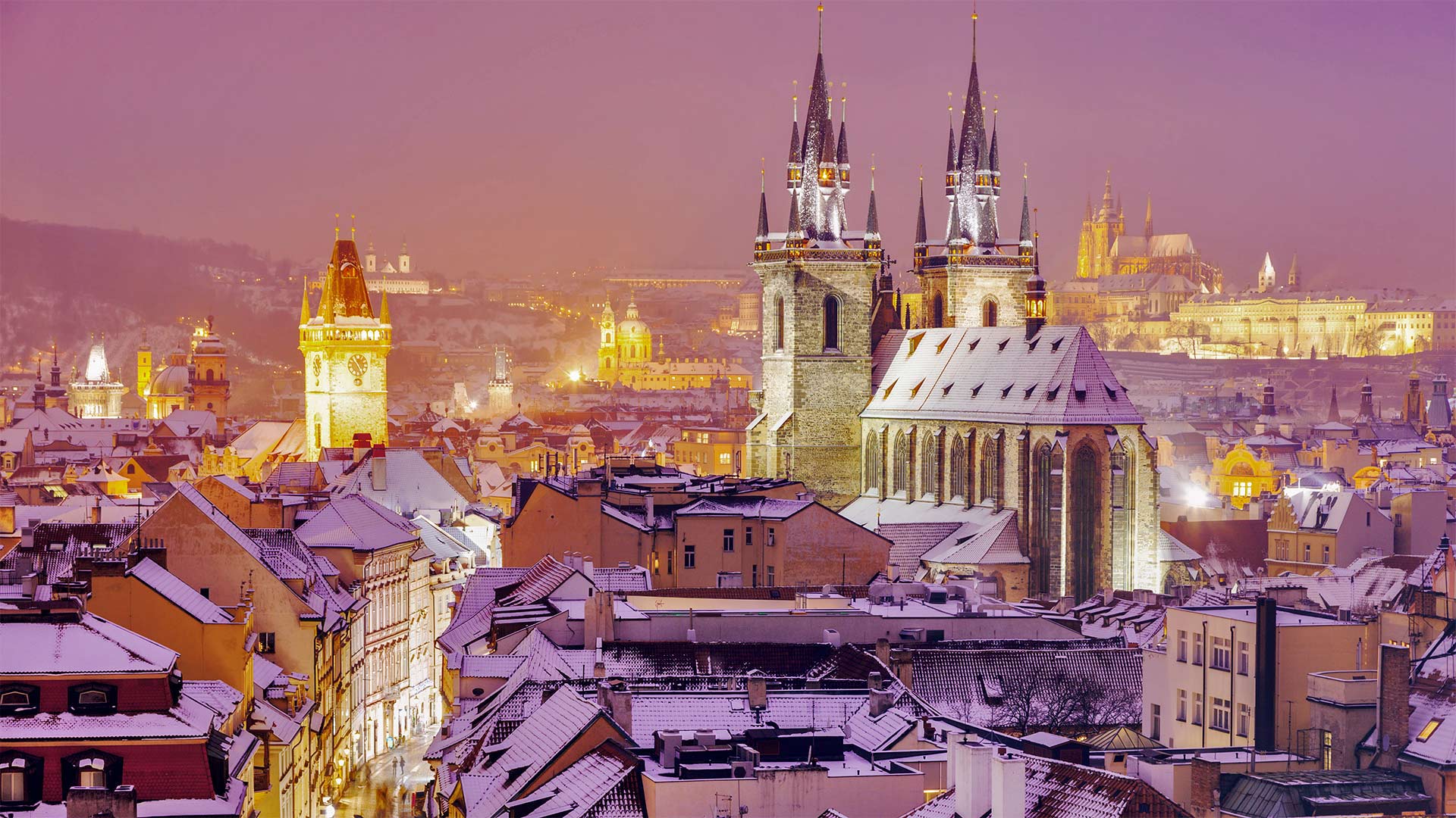 Snowy Prague