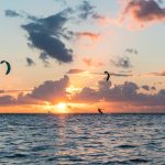 Kitesurfers Sunset